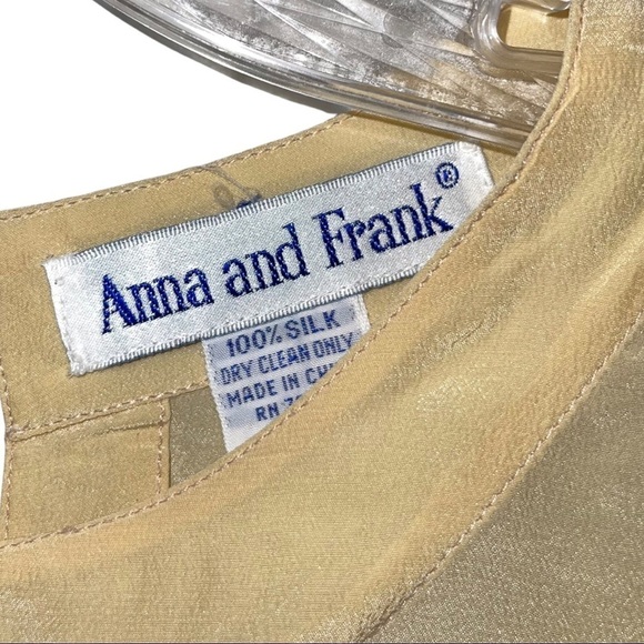 Anna and Frank Woman 100% Silk Top Size S - Picture 2 of 3